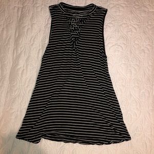 Soft black and white tank top